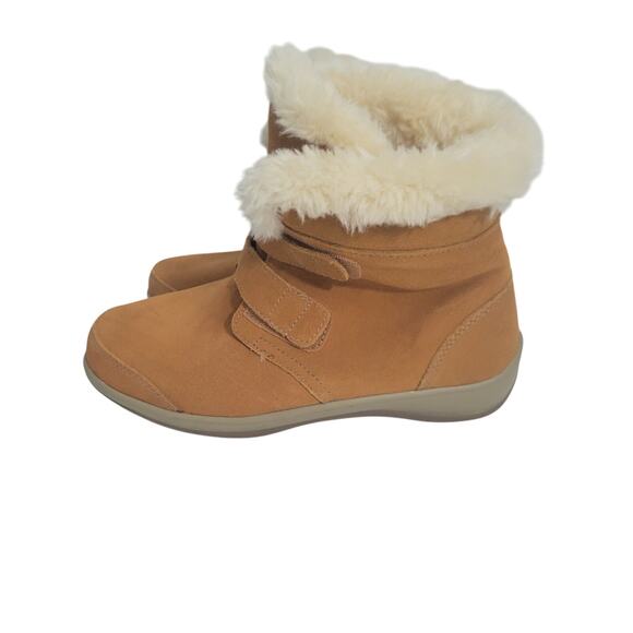 Orthofeet Florence Tan Suede Boots With Faux Fur Lining Size 8.5M 111325-2815 - Picture 2 of 6